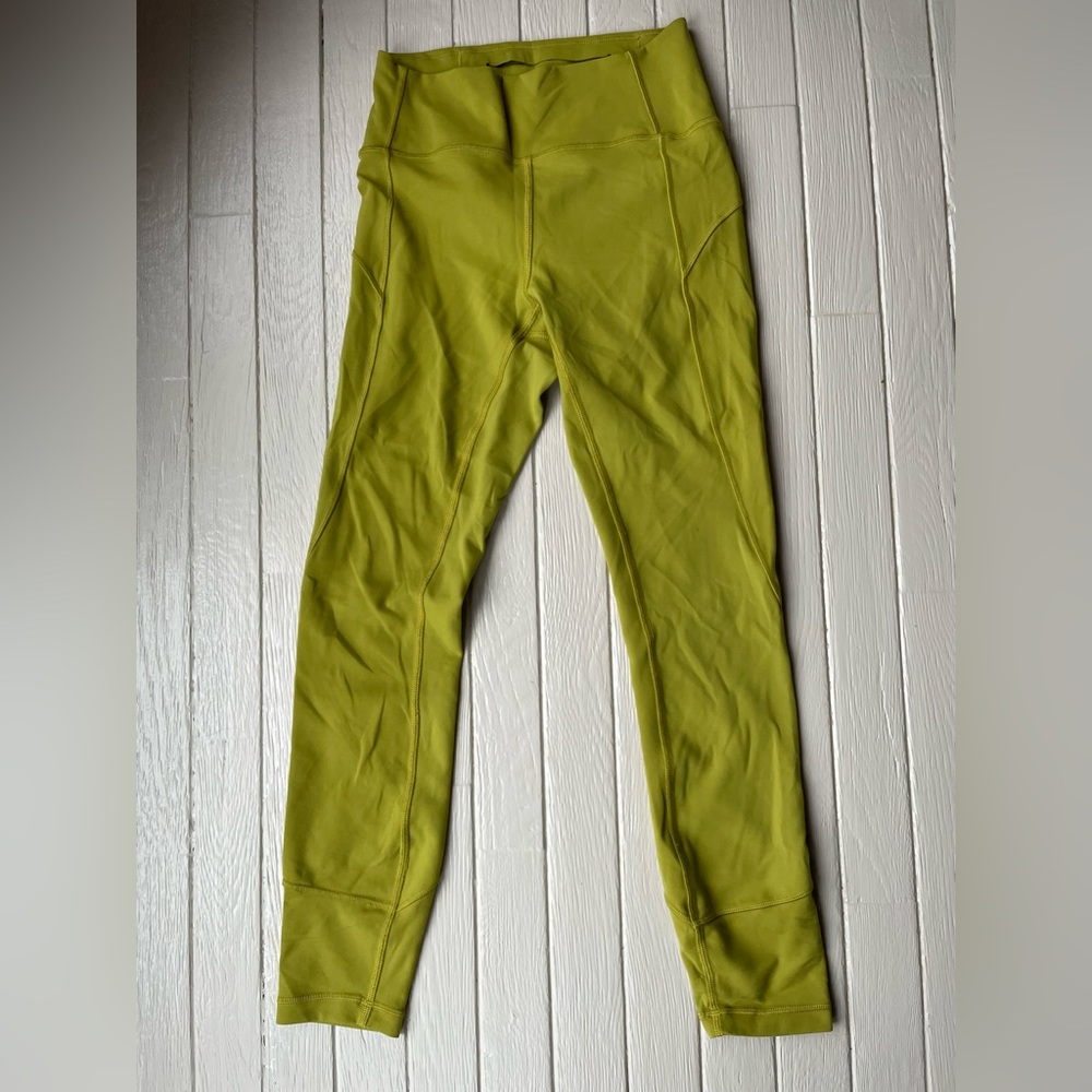 Lululemon Tights Leggings Chartreuse Color 32”